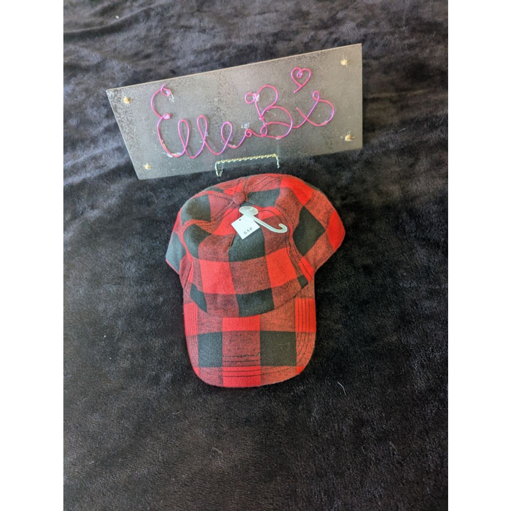NWT Gap Red Black Plaid Camo Hat O/S